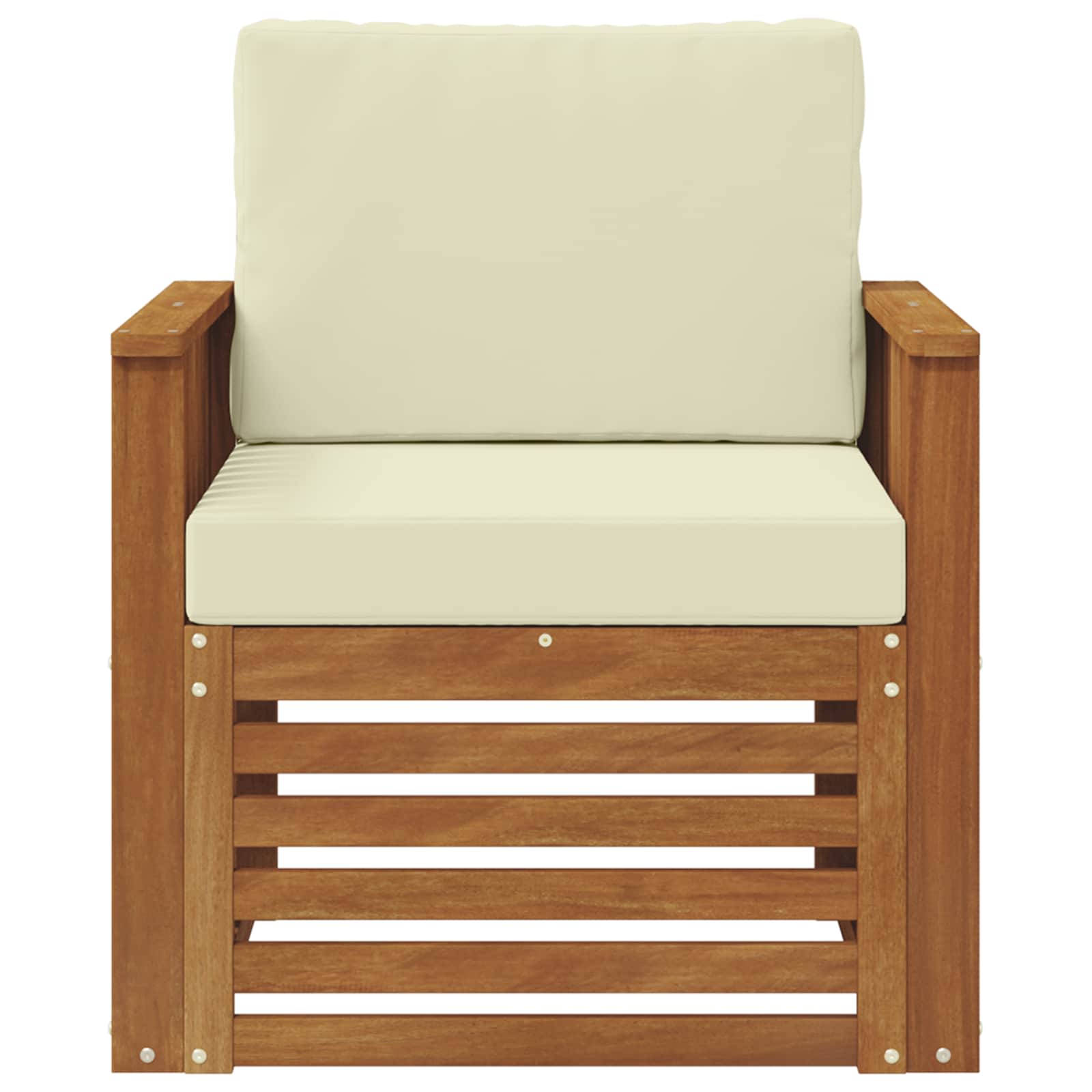 Outdoor-Sofagarnitur Massives Akazienholz und Polyester