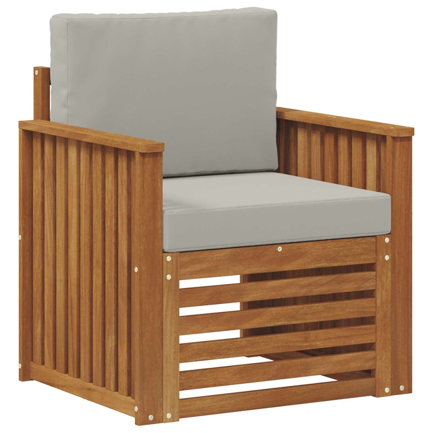 Outdoor-Sofagarnitur Massives Akazienholz und Polyester