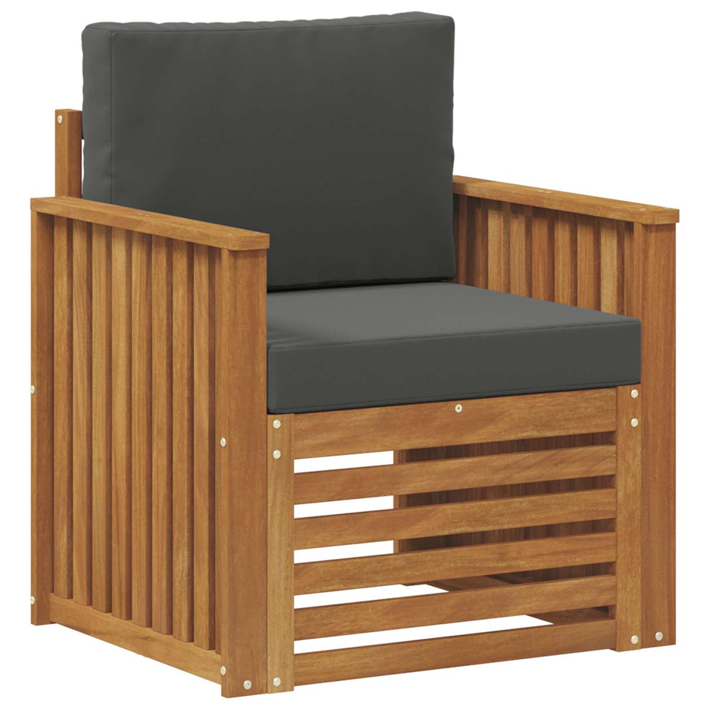 Outdoor-Sofagarnitur Massives Akazienholz und Polyester