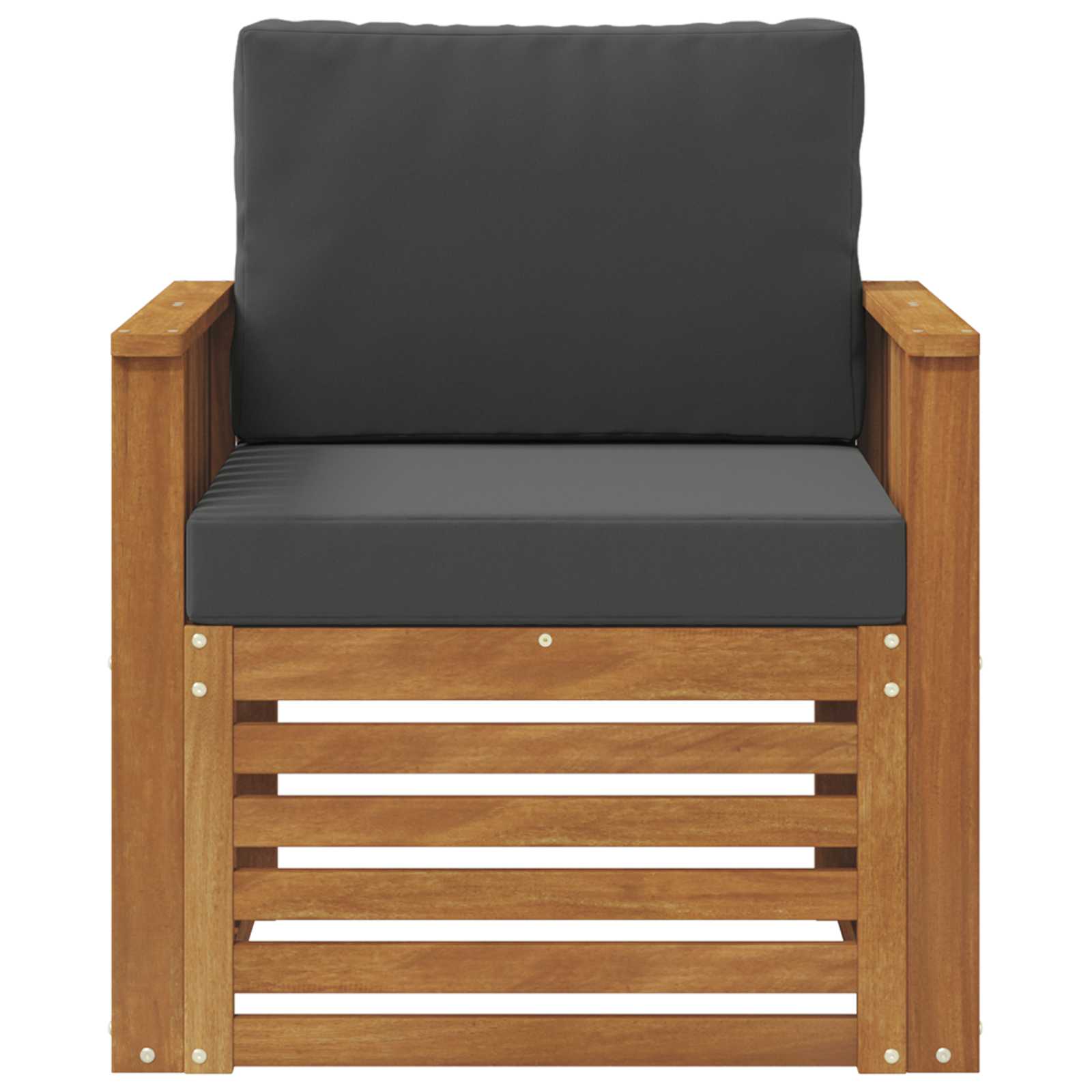 Outdoor-Sofagarnitur Massives Akazienholz und Polyester