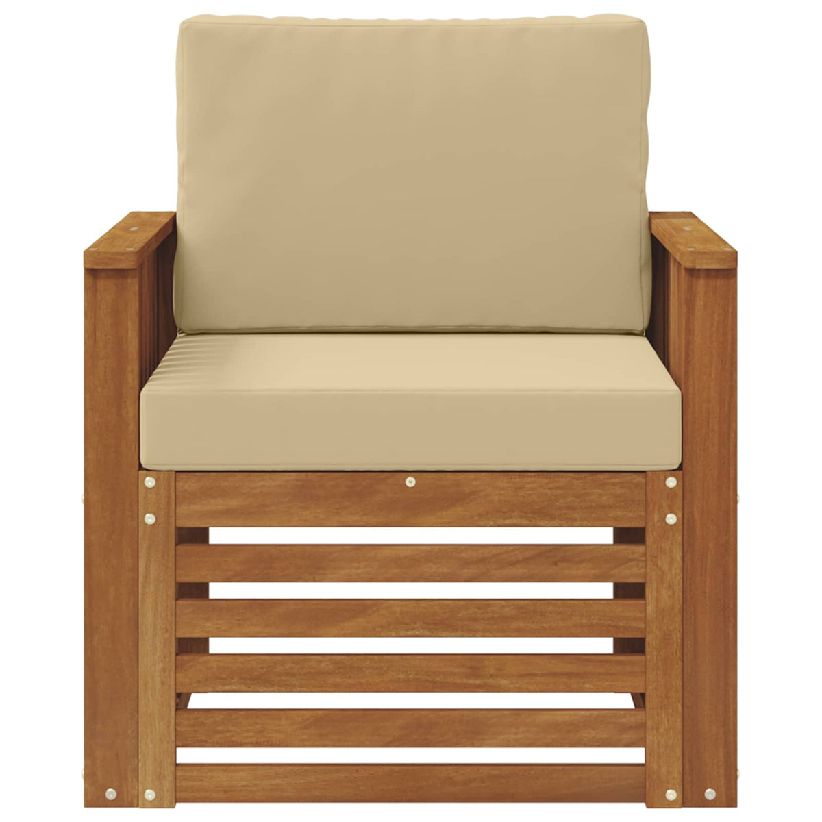 Outdoor-Sofagarnitur Massives Akazienholz und Polyester