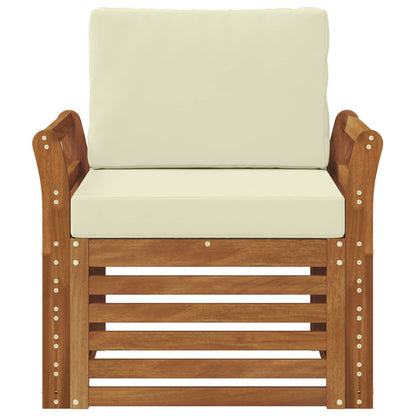Outdoor-Sofagarnitur Massives Akazienholz und Polyester