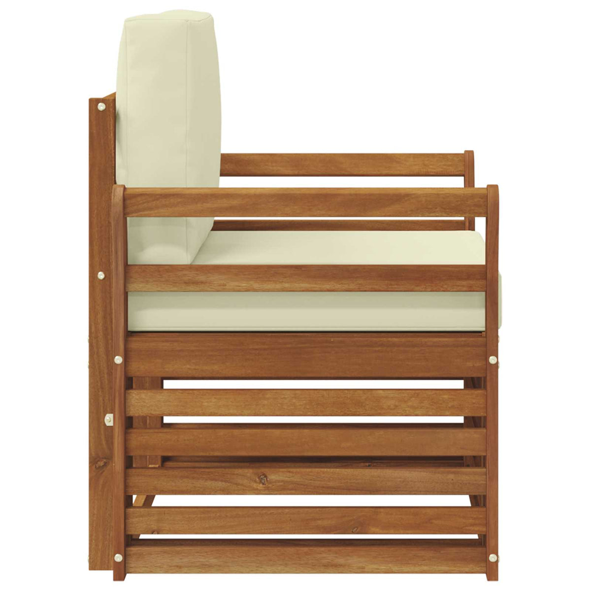 Outdoor-Sofagarnitur Massives Akazienholz und Polyester