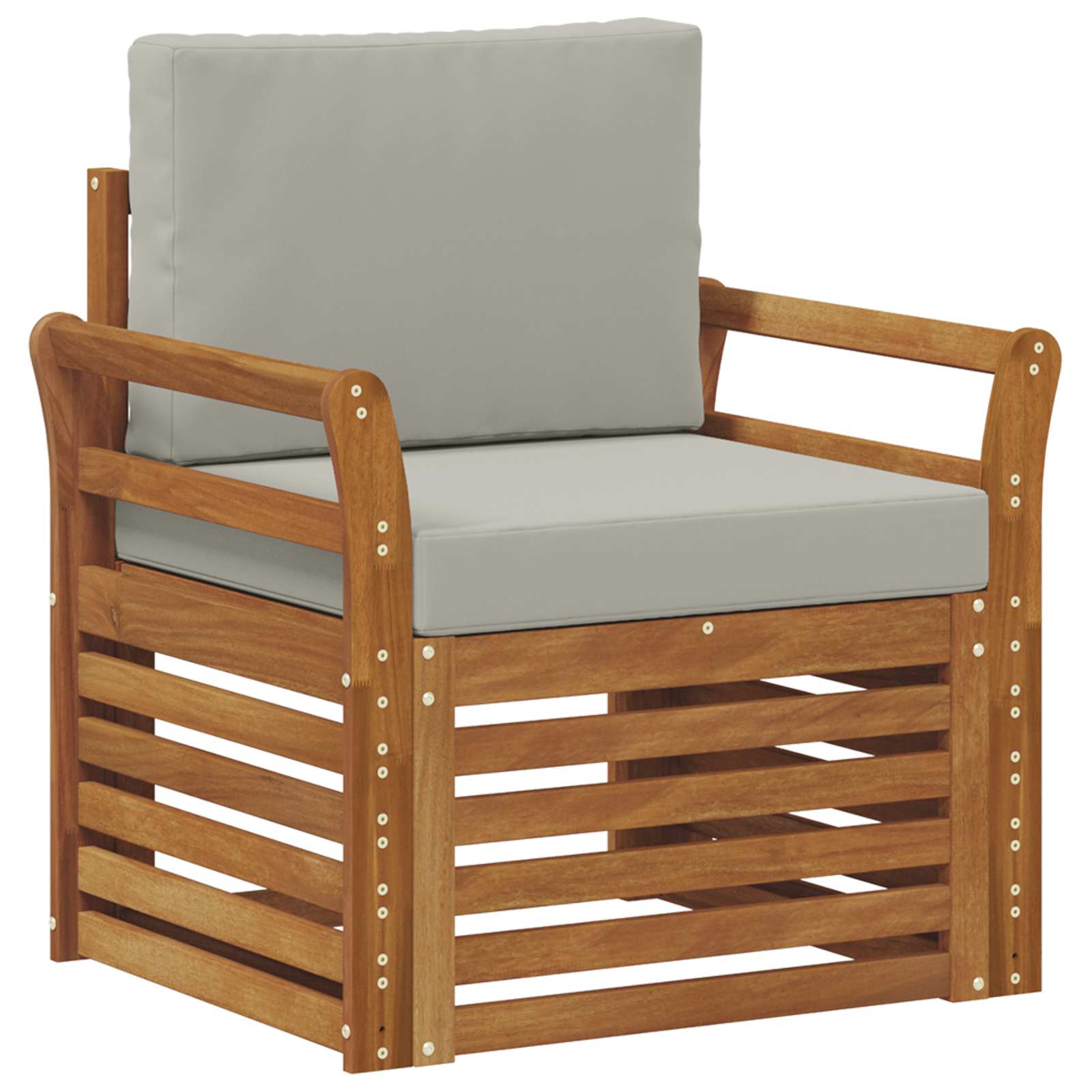 Outdoor-Sofagarnitur Massives Akazienholz und Polyester