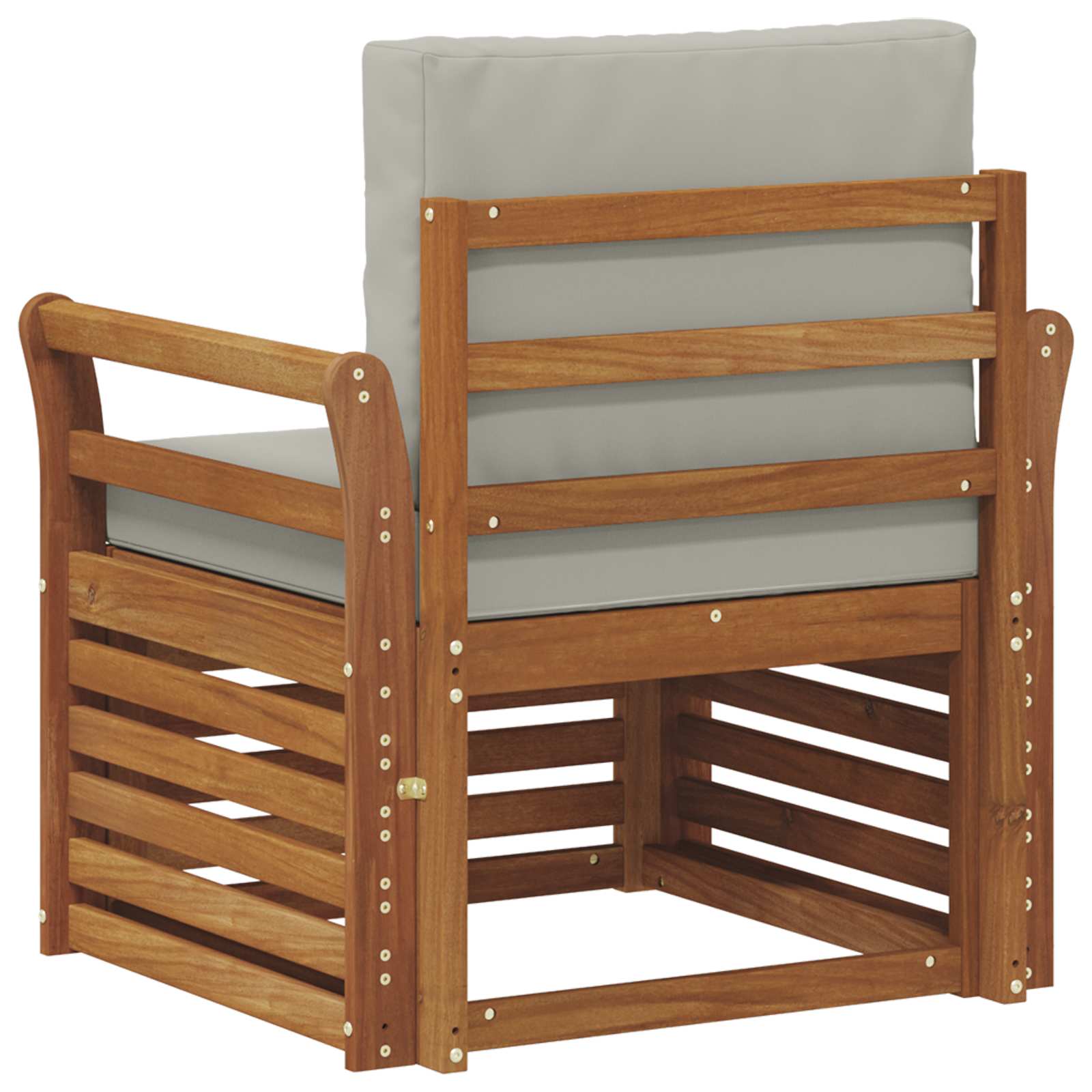 Outdoor-Sofagarnitur Massives Akazienholz und Polyester