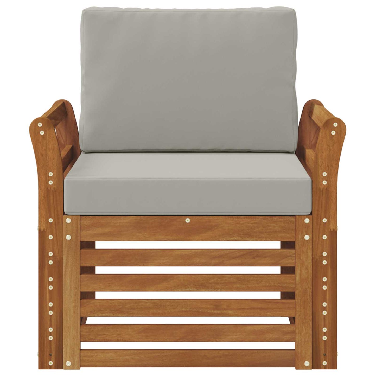 Outdoor-Sofagarnitur Massives Akazienholz und Polyester