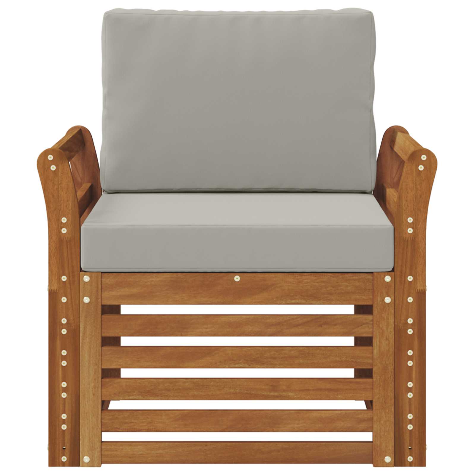 Outdoor-Sofagarnitur Massives Akazienholz und Polyester