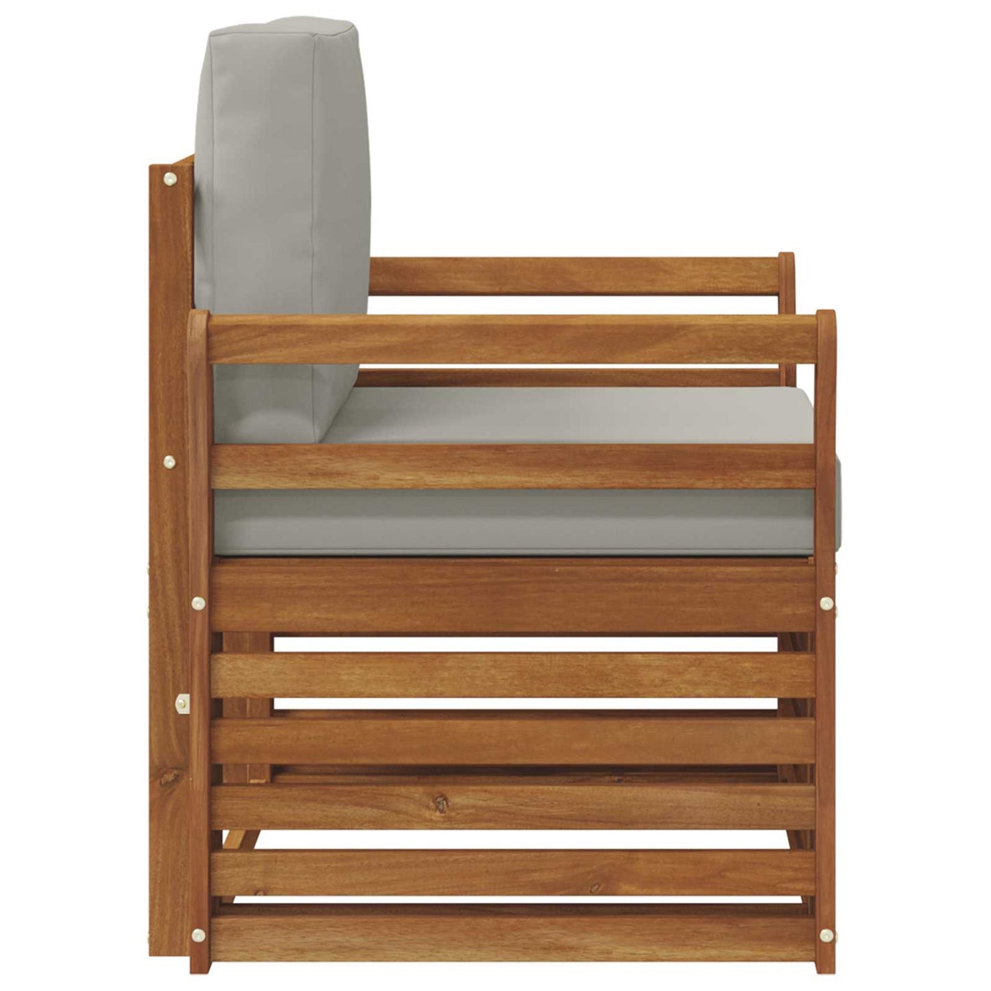 Outdoor-Sofagarnitur Massives Akazienholz und Polyester