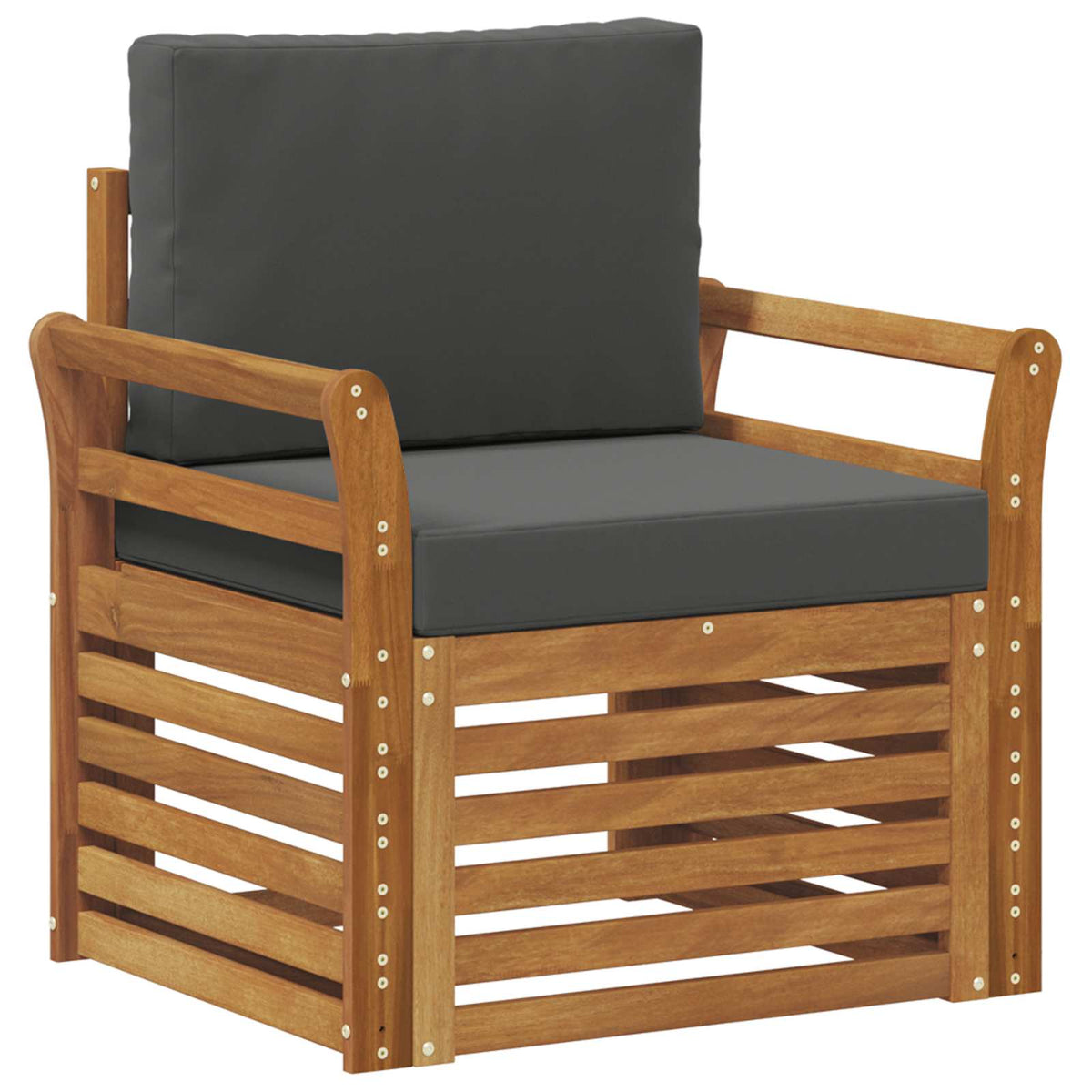 Outdoor-Sofagarnitur Massives Akazienholz und Polyester