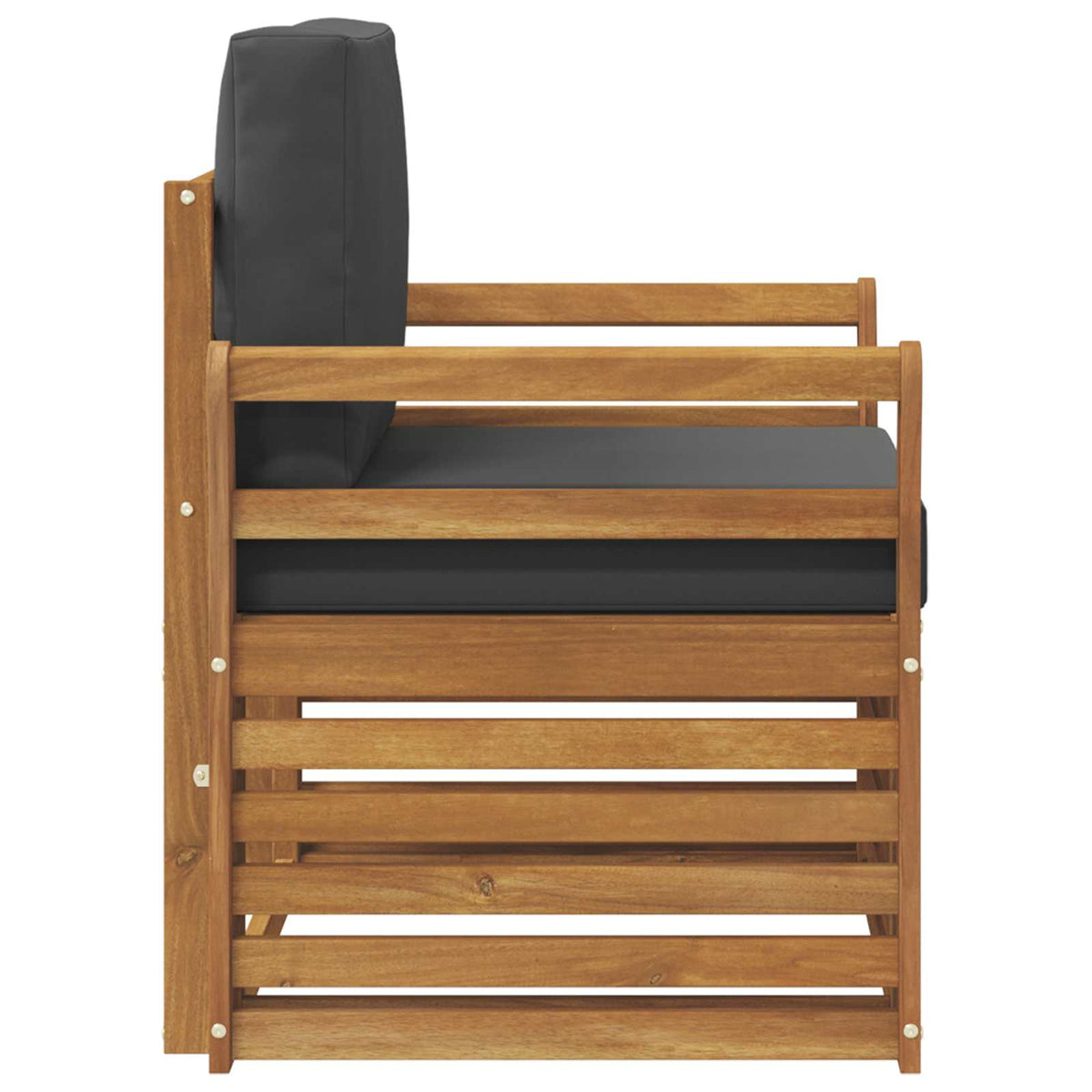 Outdoor-Sofagarnitur Massives Akazienholz und Polyester