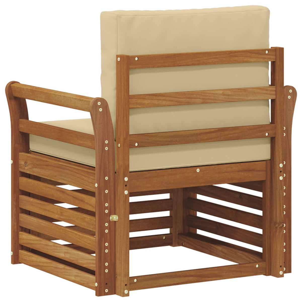 Outdoor-Sofagarnitur Massives Akazienholz und Polyester