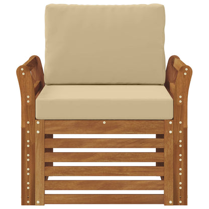 Outdoor-Sofagarnitur Massives Akazienholz und Polyester