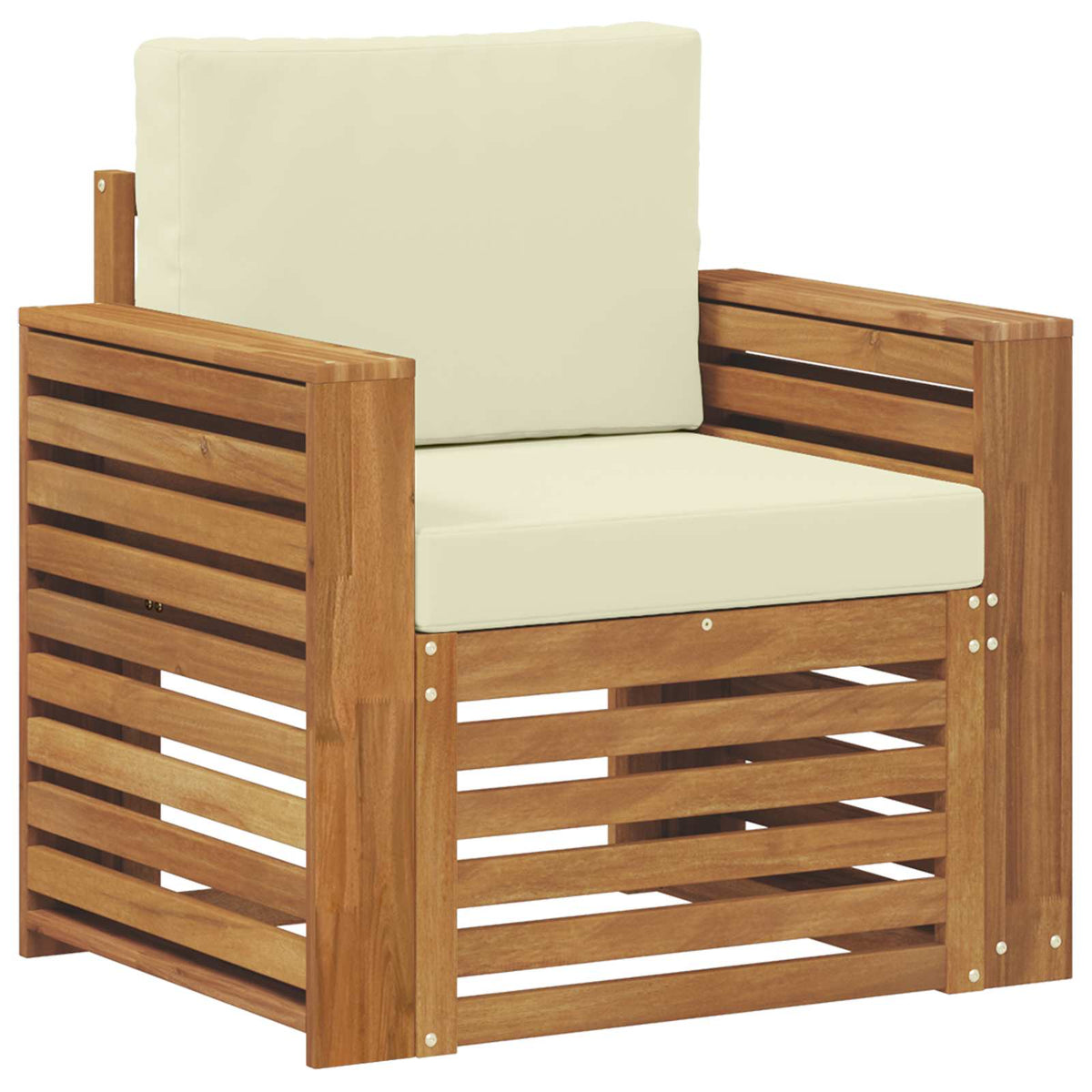 Outdoor-Sofagarnitur Massives Akazienholz und Polyester