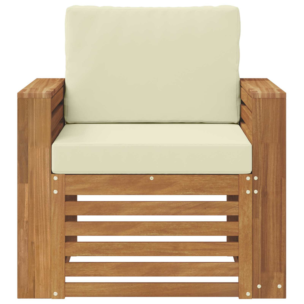 Outdoor-Sofagarnitur Massives Akazienholz und Polyester