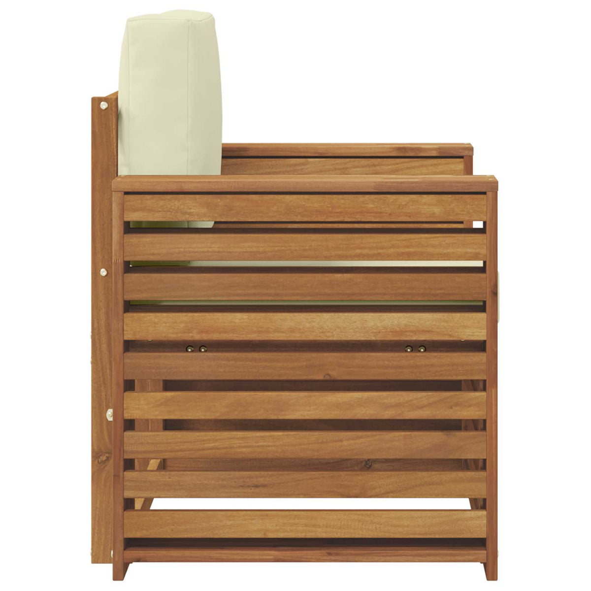 Outdoor-Sofagarnitur Massives Akazienholz und Polyester
