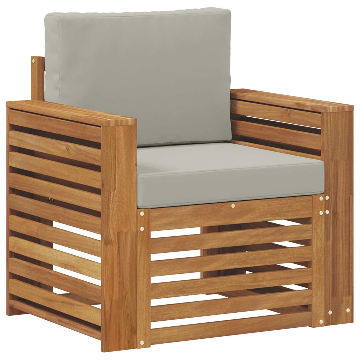 Outdoor-Sofagarnitur Massives Akazienholz und Polyester