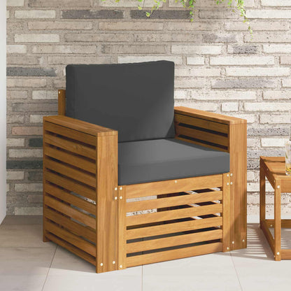 Outdoor-Sofagarnitur Massives Akazienholz und Polyester