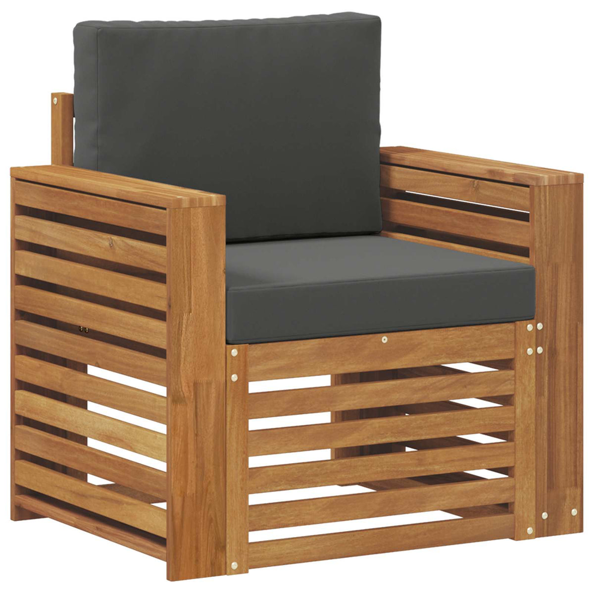 Outdoor-Sofagarnitur Massives Akazienholz und Polyester