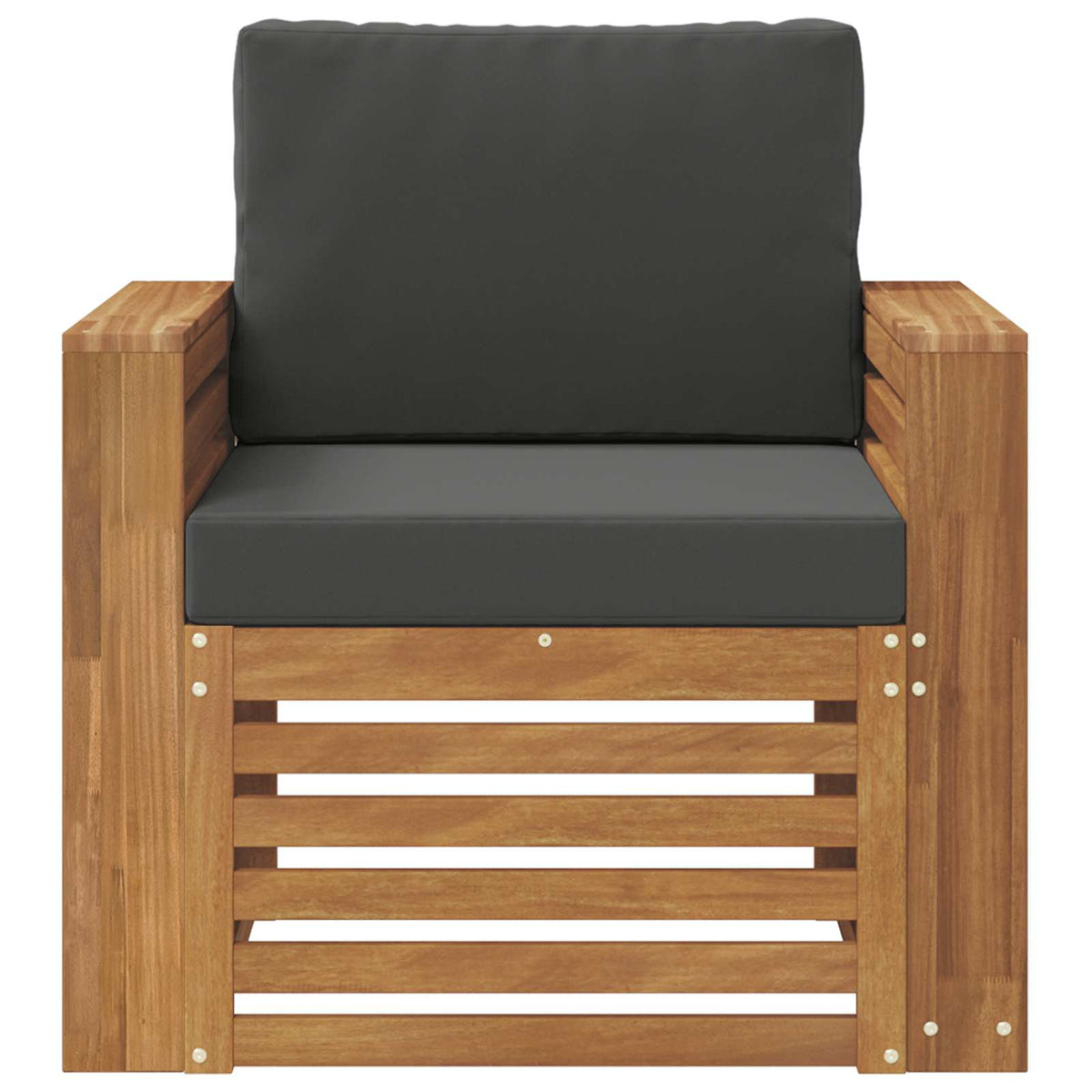 Outdoor-Sofagarnitur Massives Akazienholz und Polyester