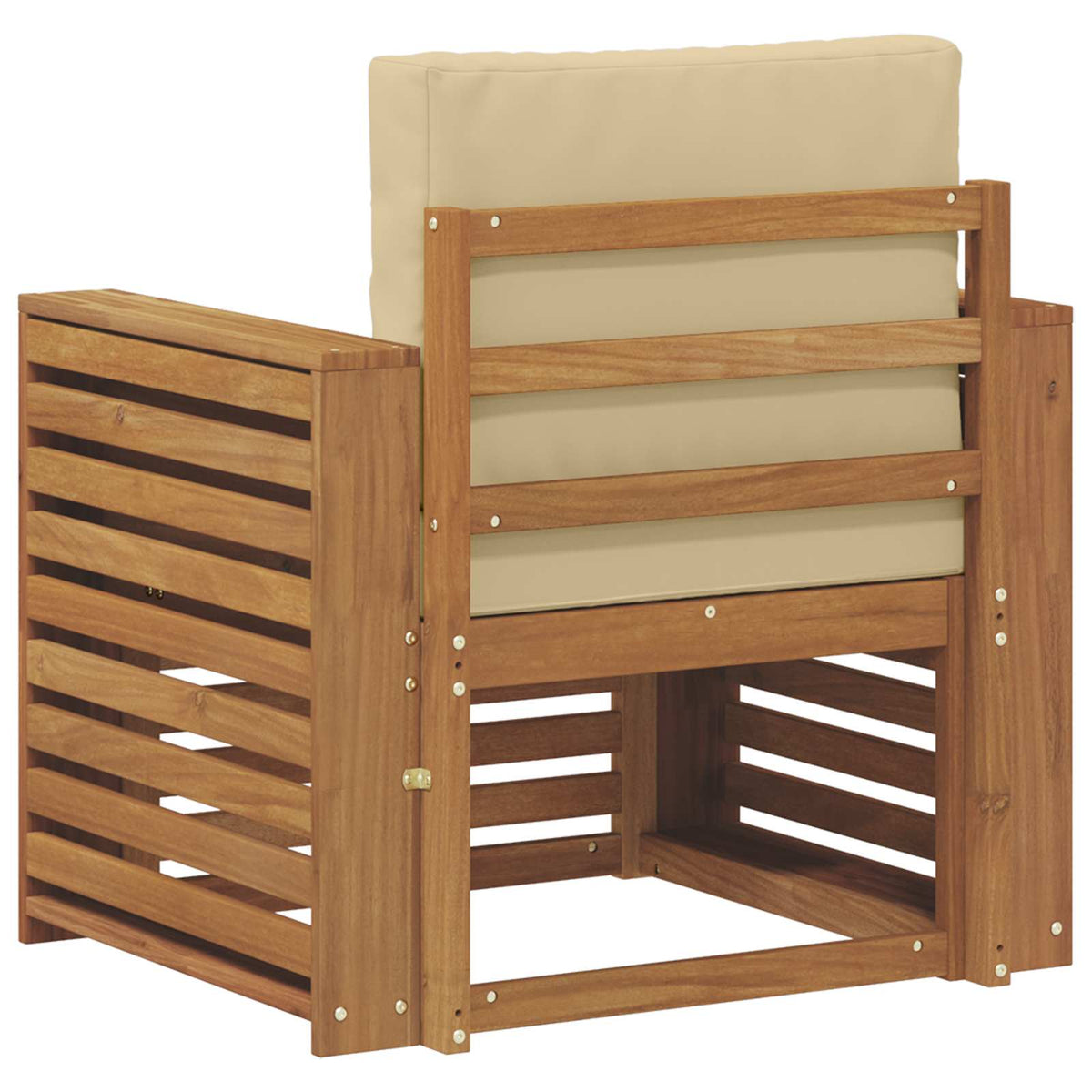 Outdoor-Sofagarnitur Massives Akazienholz und Polyester