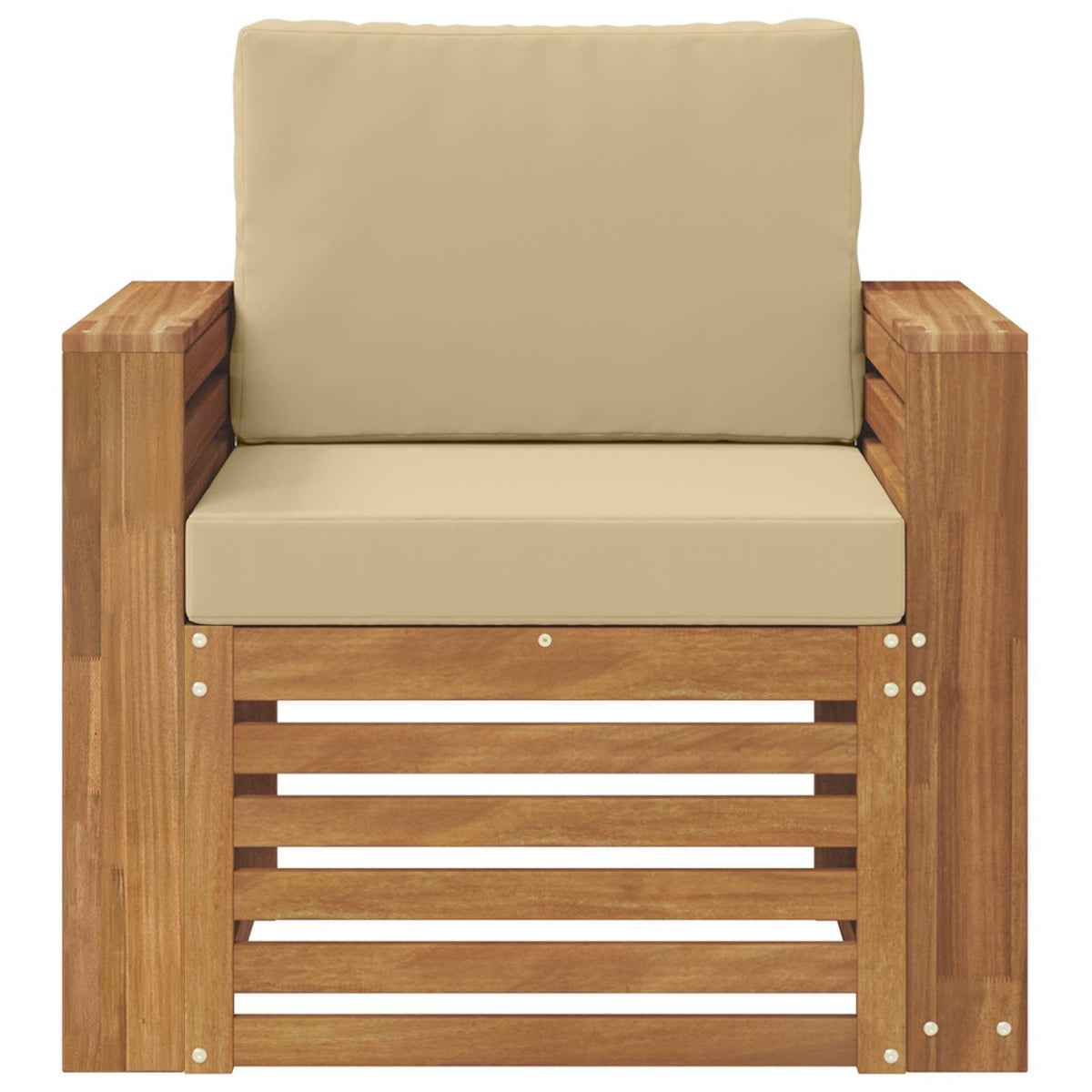 Outdoor-Sofagarnitur Massives Akazienholz und Polyester