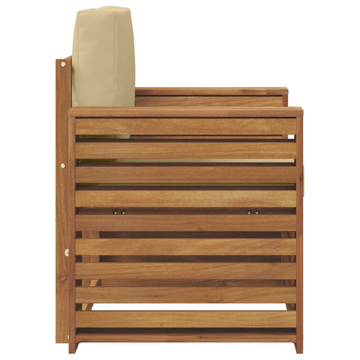Outdoor-Sofagarnitur Massives Akazienholz und Polyester