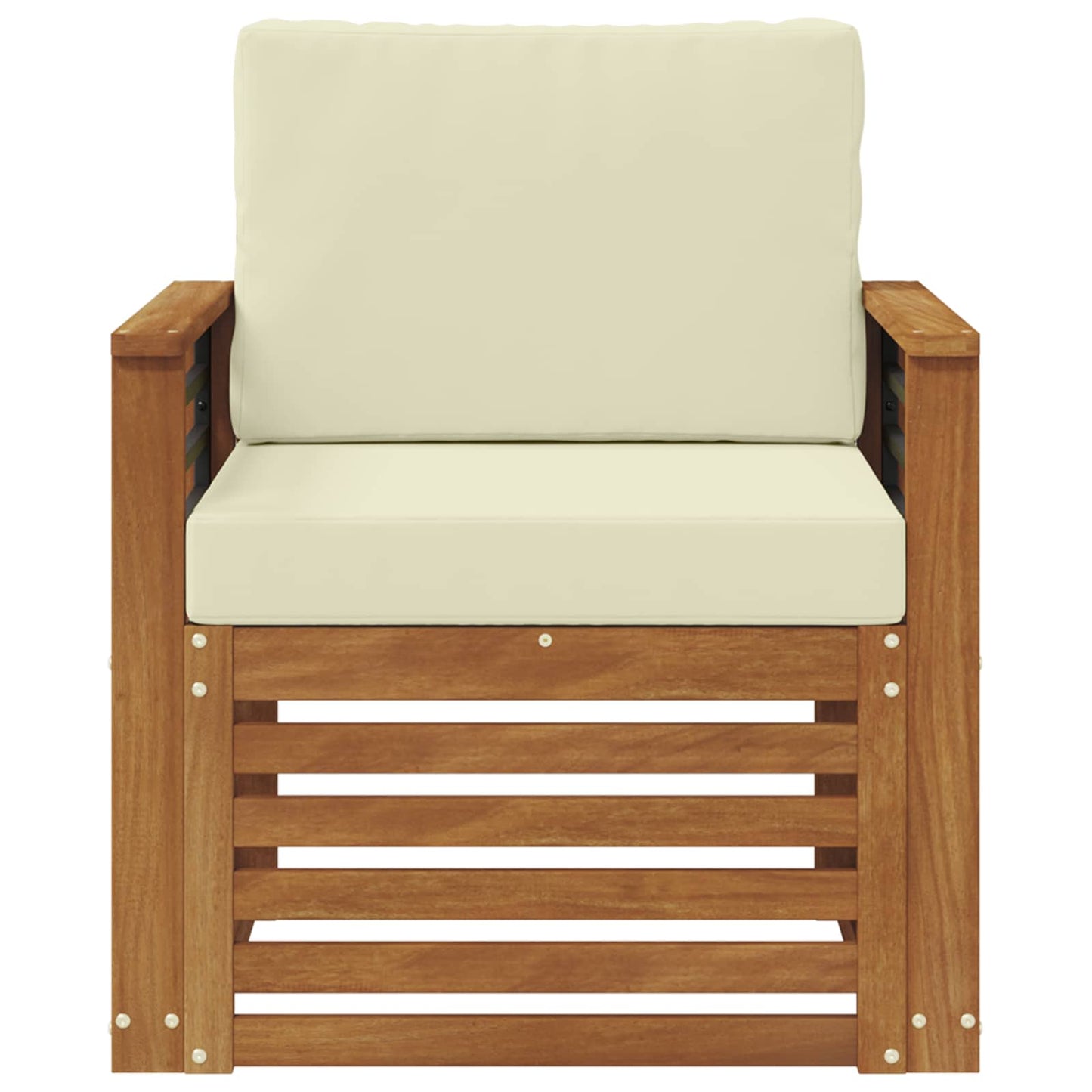 Outdoor-Sofagarnitur Massives Akazienholz und Polyester