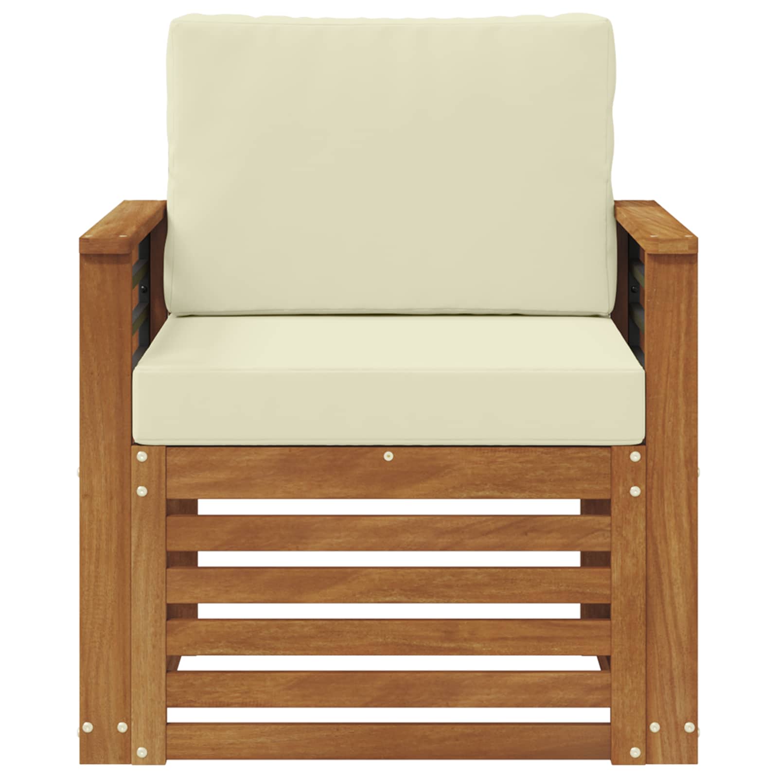 Outdoor-Sofagarnitur Massives Akazienholz und Polyester