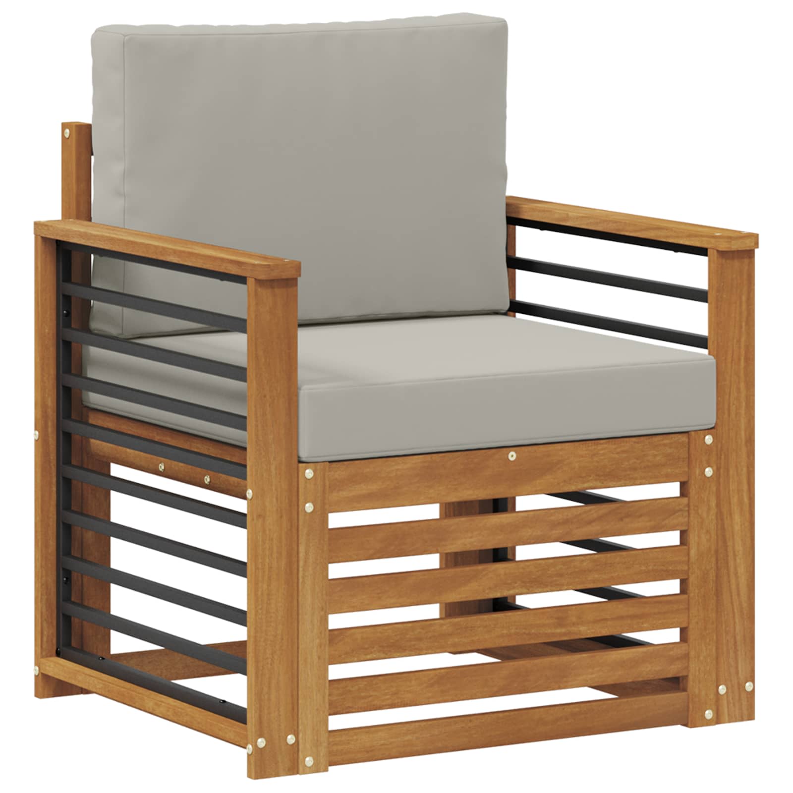Outdoor-Sofagarnitur Massives Akazienholz und Polyester