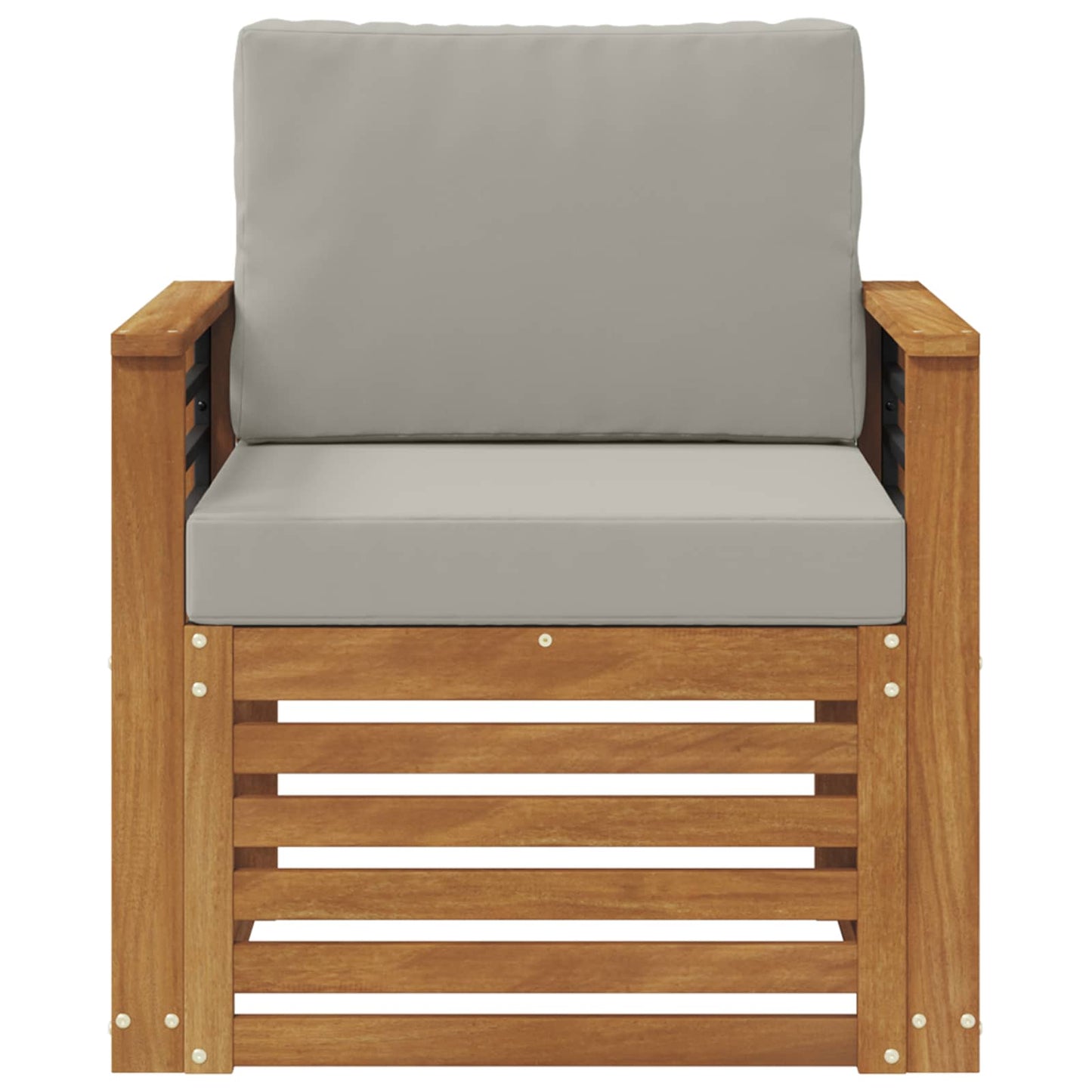 Outdoor-Sofagarnitur Massives Akazienholz und Polyester