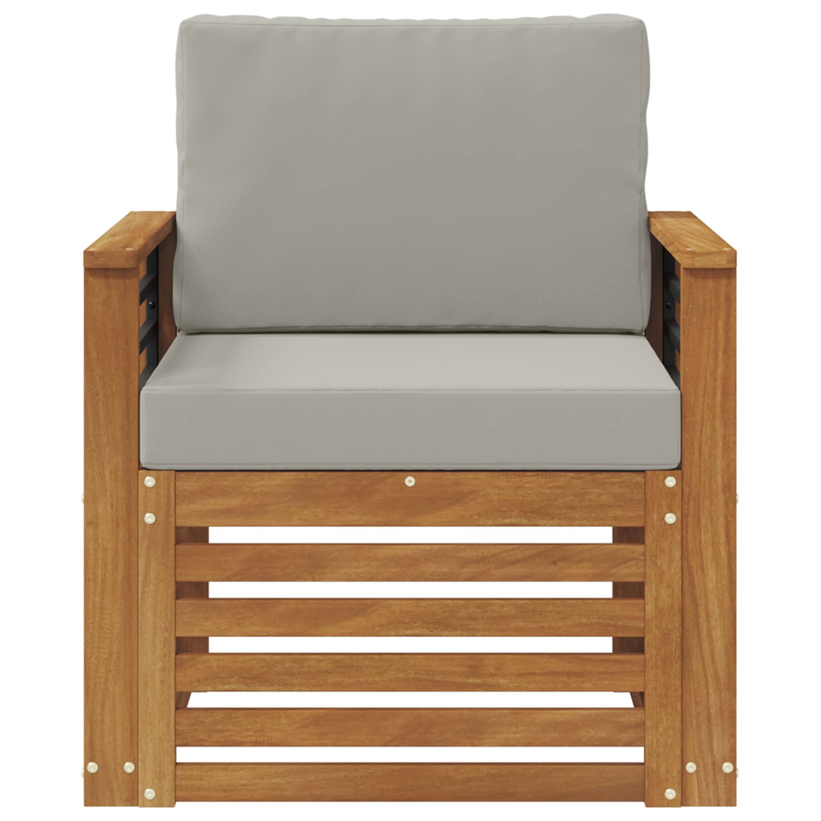 Outdoor-Sofagarnitur Massives Akazienholz und Polyester