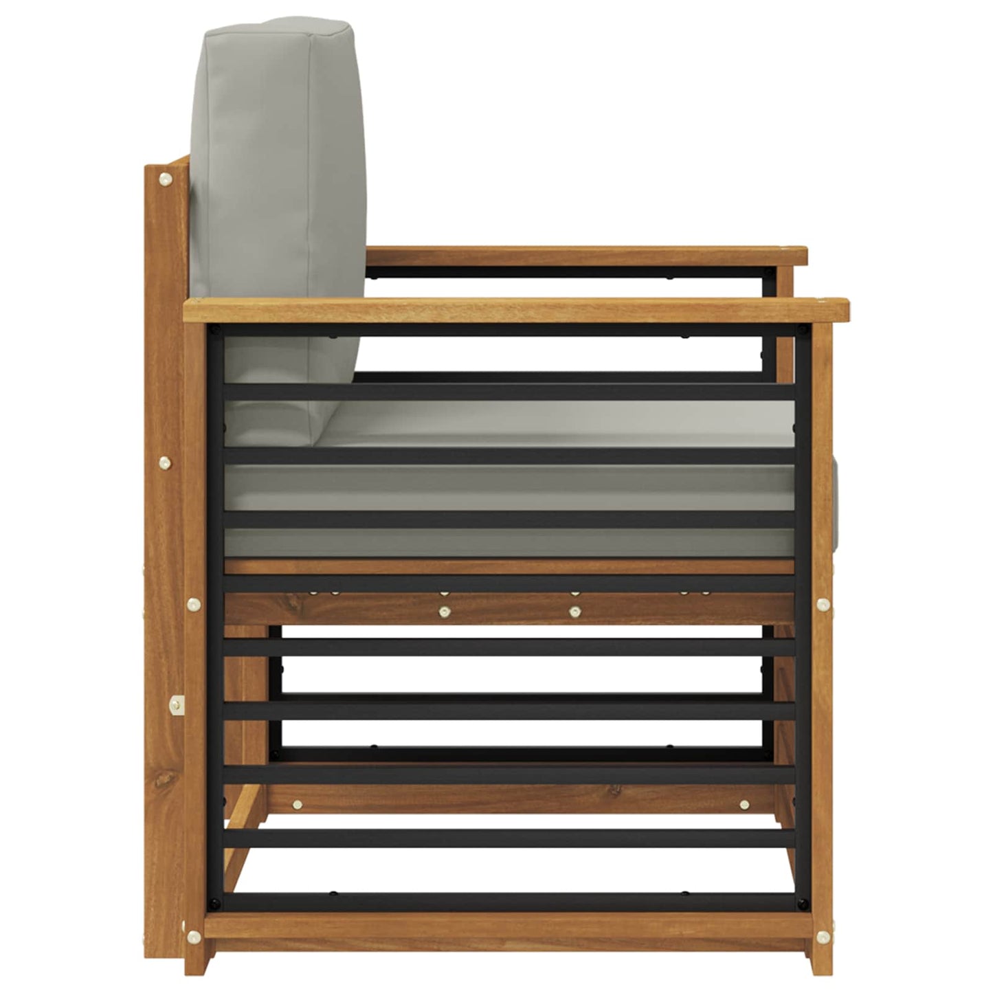 Outdoor-Sofagarnitur Massives Akazienholz und Polyester
