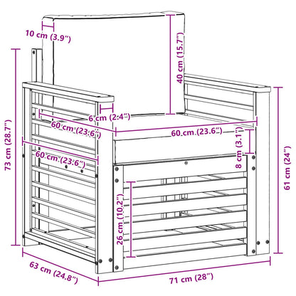 Outdoor-Sofagarnitur Massives Akazienholz und Polyester