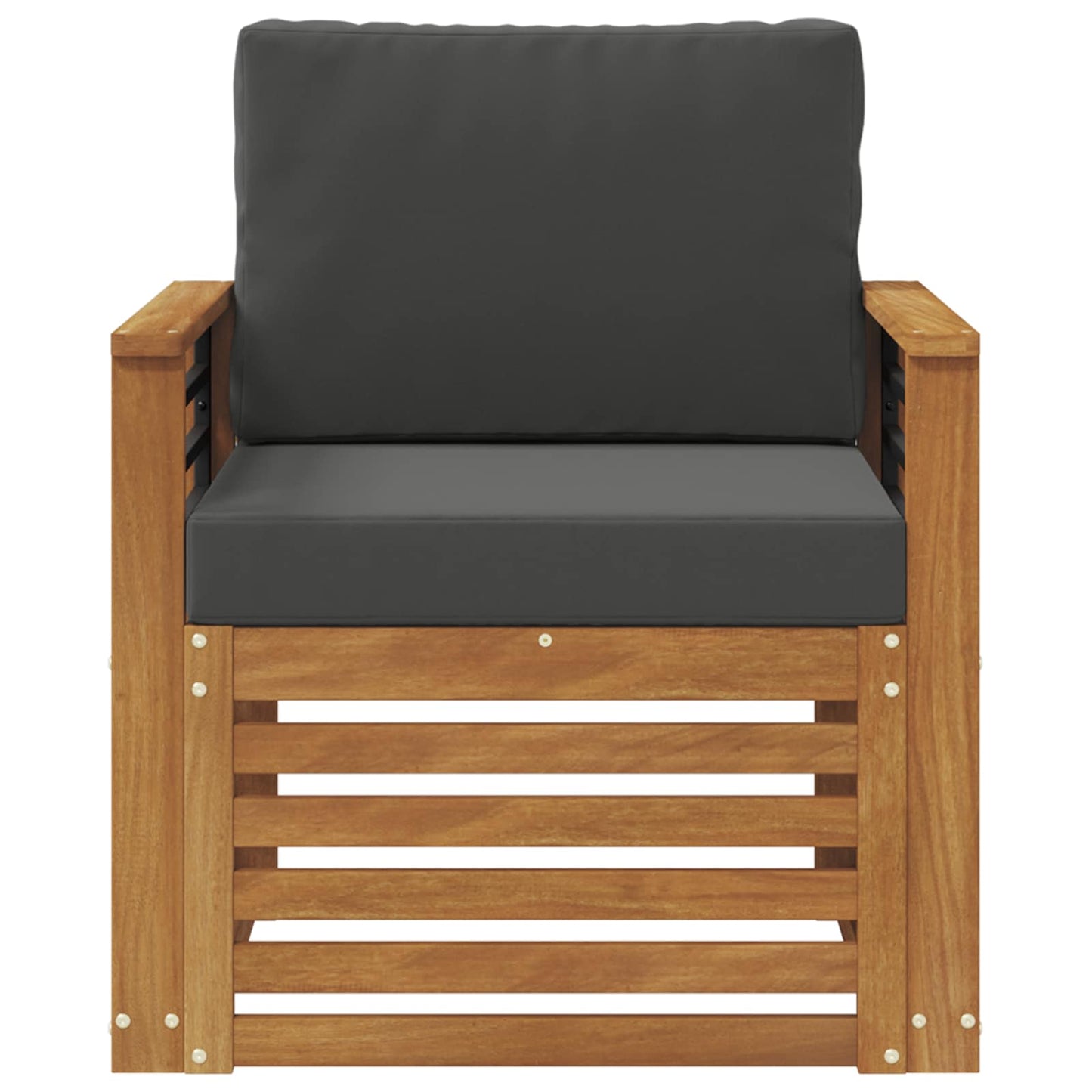 Outdoor-Sofagarnitur Massives Akazienholz und Polyester