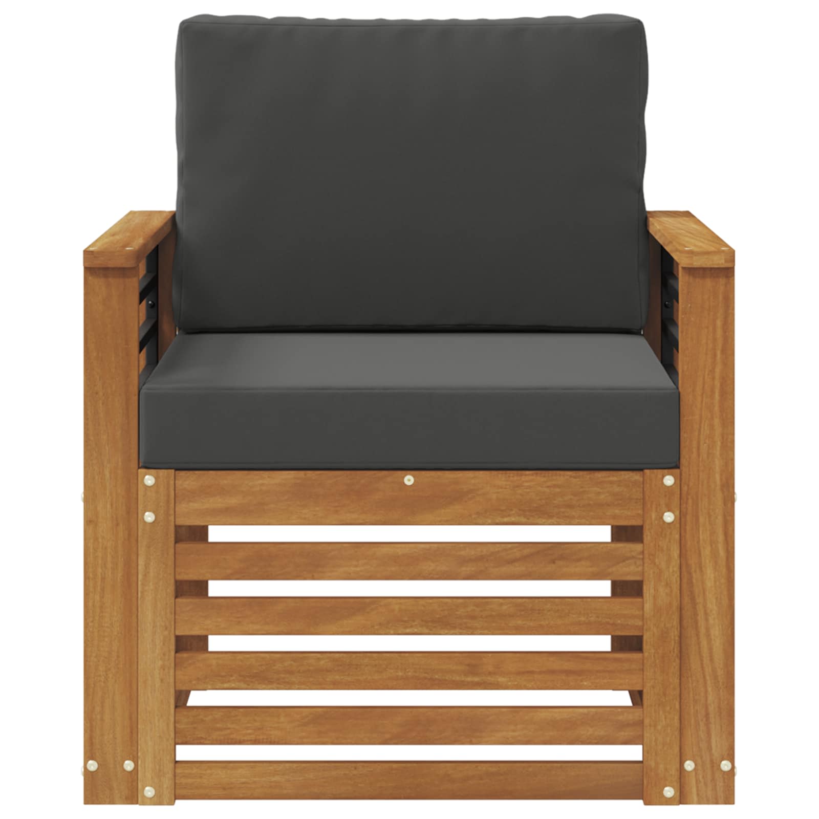 Outdoor-Sofagarnitur Massives Akazienholz und Polyester