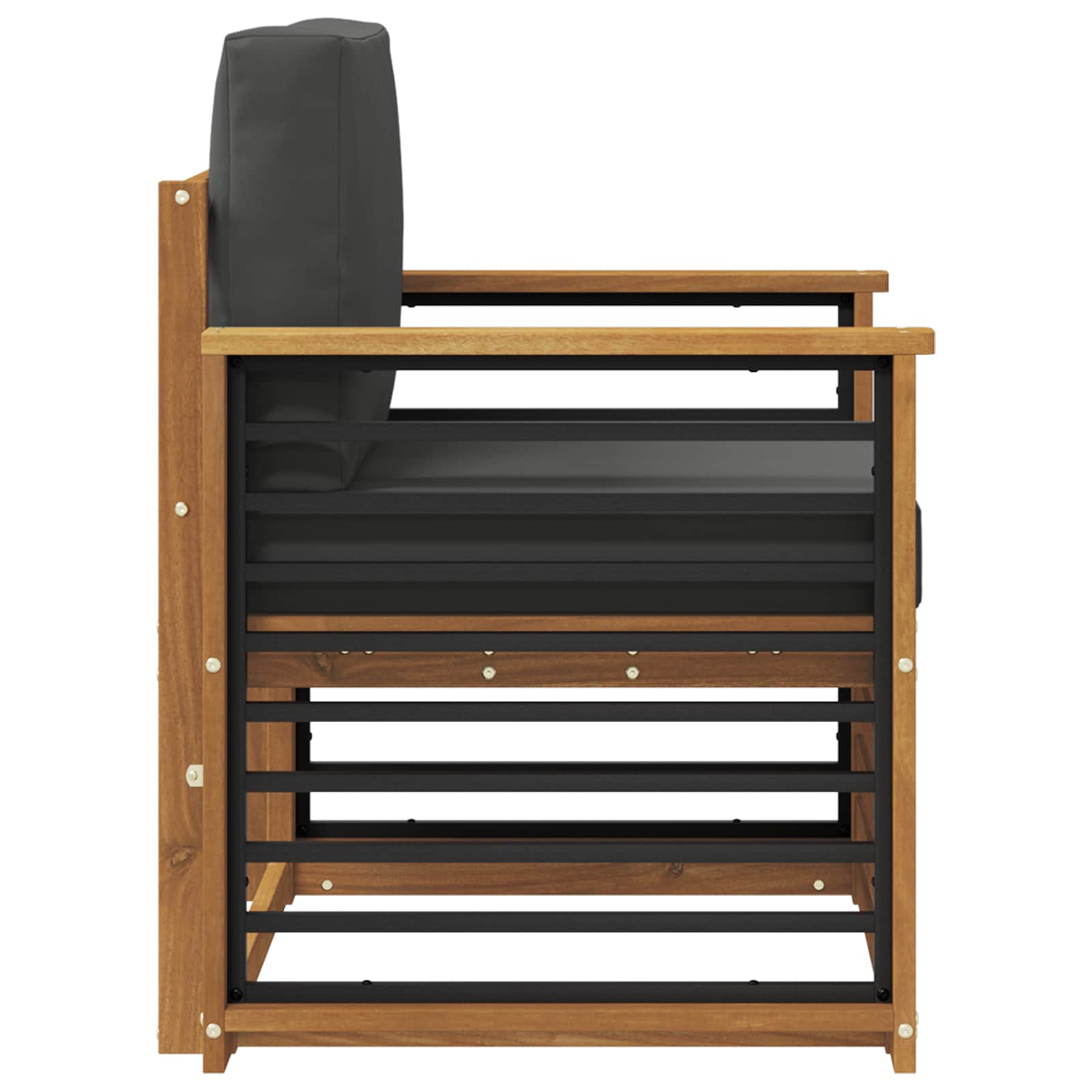 Outdoor-Sofagarnitur Massives Akazienholz und Polyester