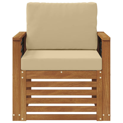Outdoor-Sofagarnitur Massives Akazienholz und Polyester