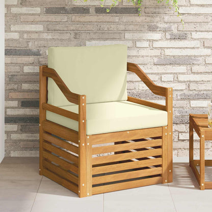 Outdoor-Sofagarnitur Massives Akazienholz und Polyester
