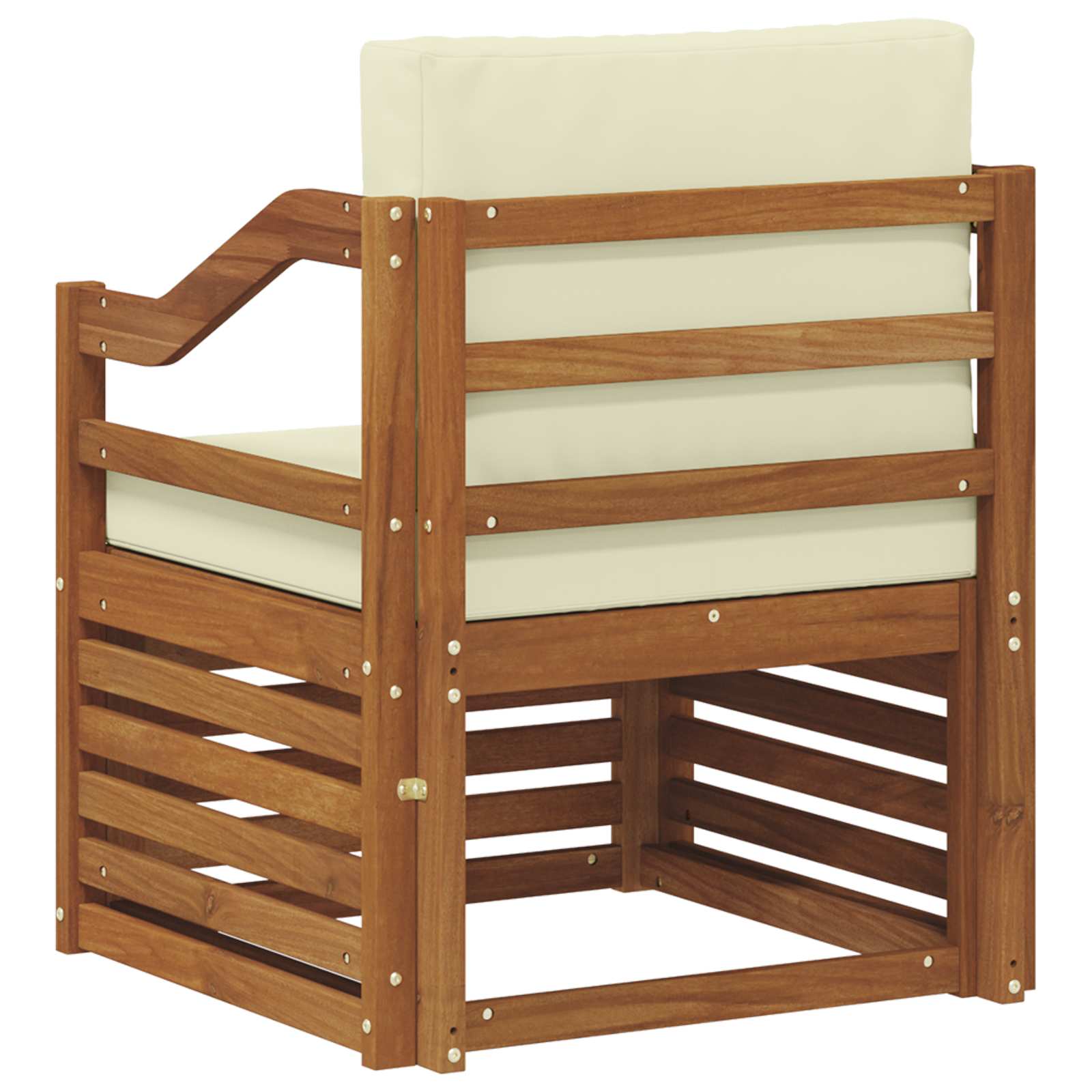 Outdoor-Sofagarnitur Massives Akazienholz und Polyester
