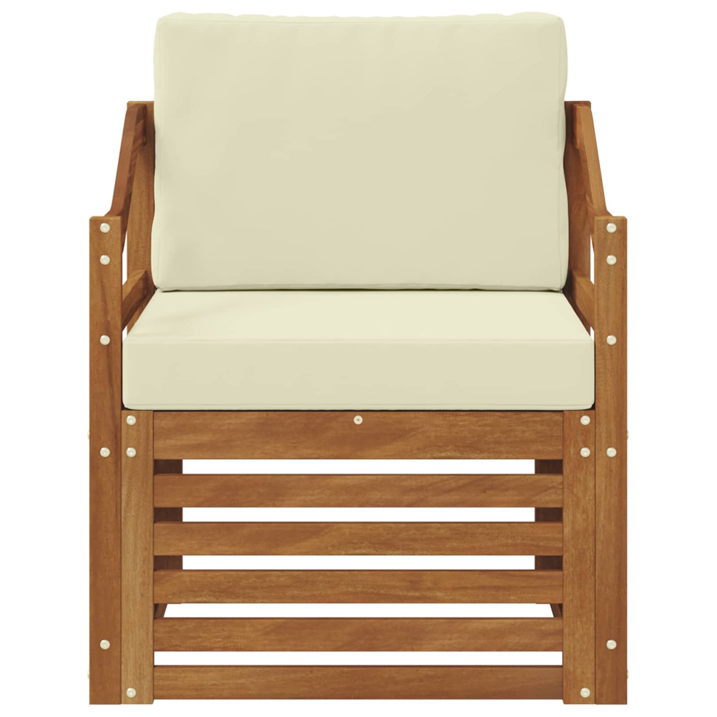 Outdoor-Sofagarnitur Massives Akazienholz und Polyester