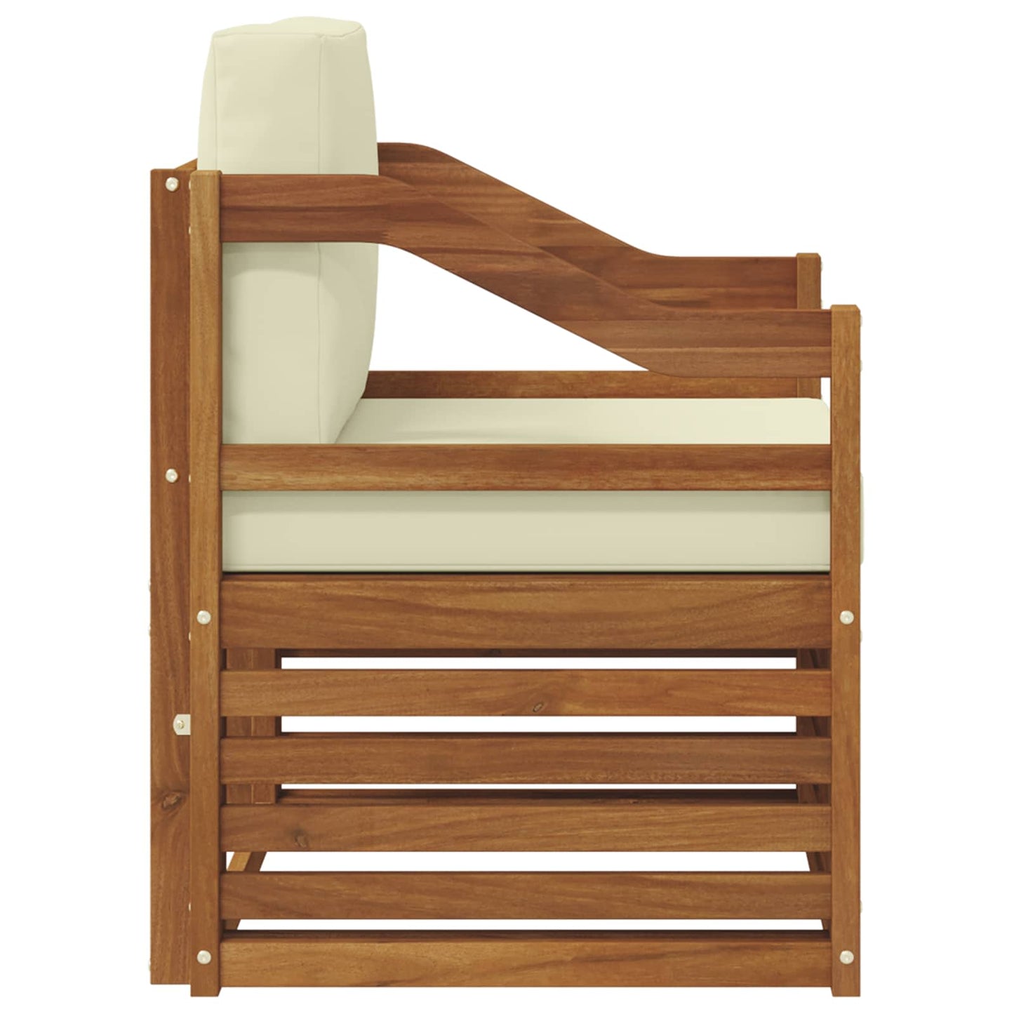 Outdoor-Sofagarnitur Massives Akazienholz und Polyester
