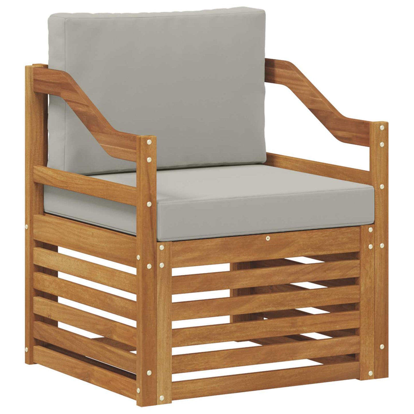 Outdoor-Sofagarnitur Massives Akazienholz und Polyester