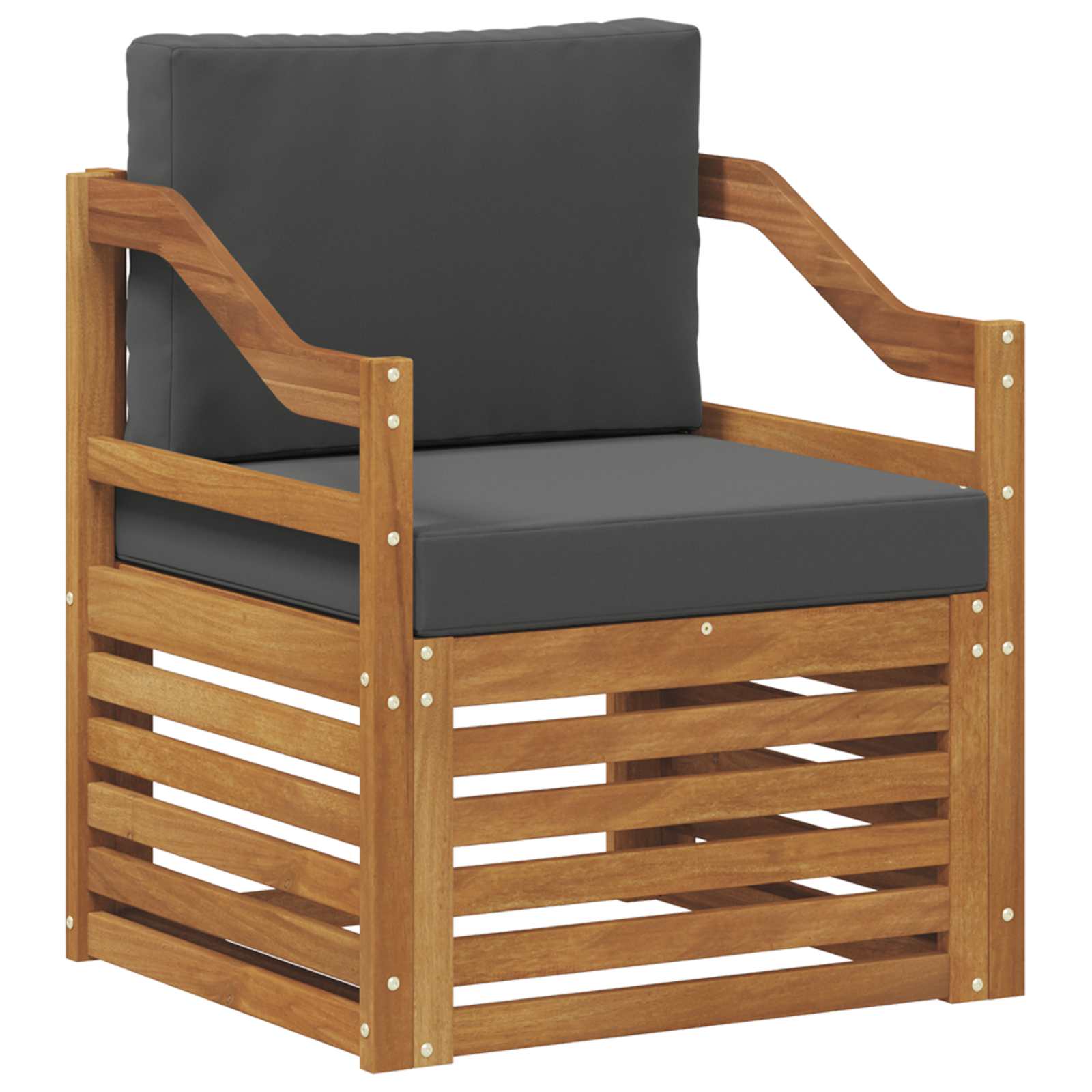 Outdoor-Sofagarnitur Massives Akazienholz und Polyester