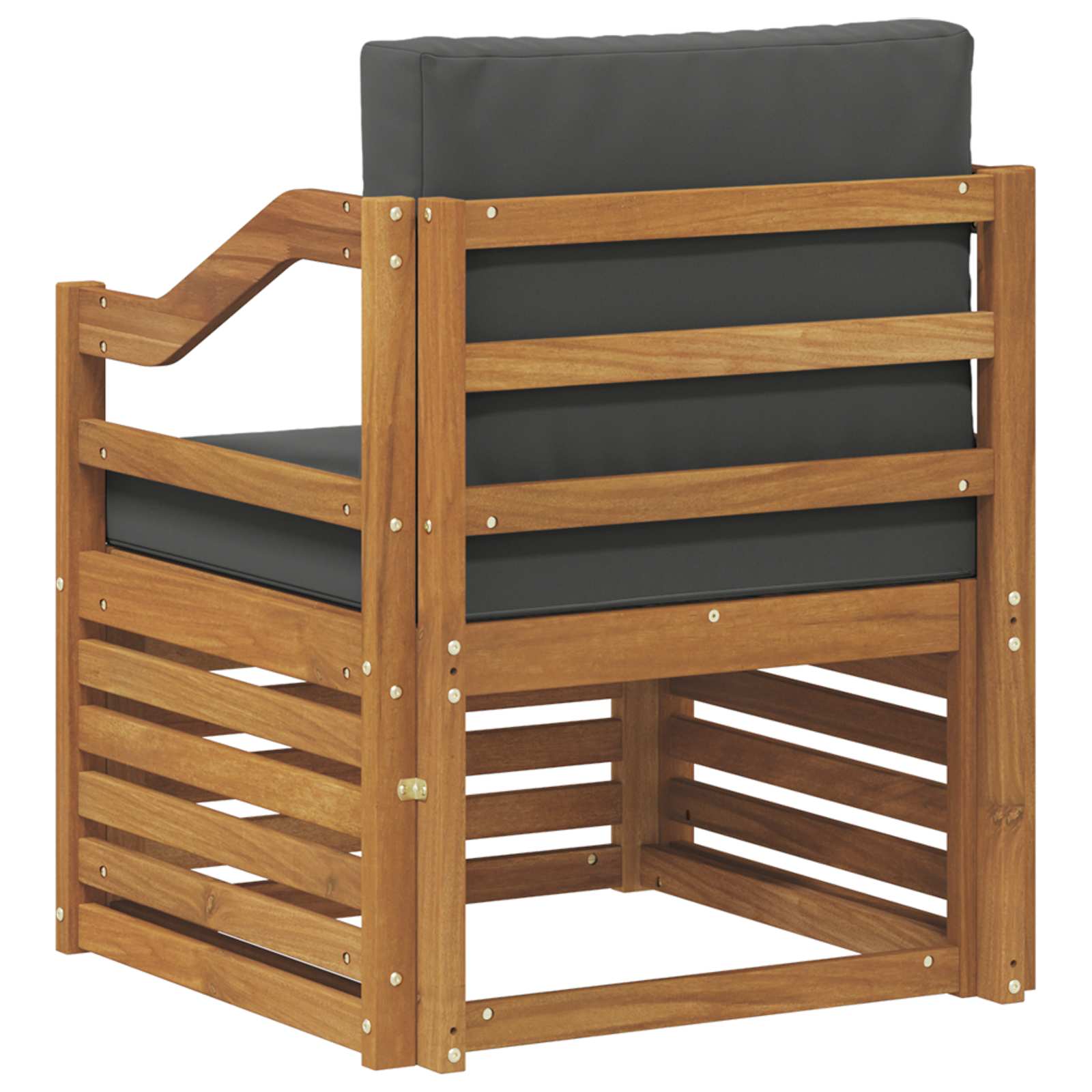 Outdoor-Sofagarnitur Massives Akazienholz und Polyester