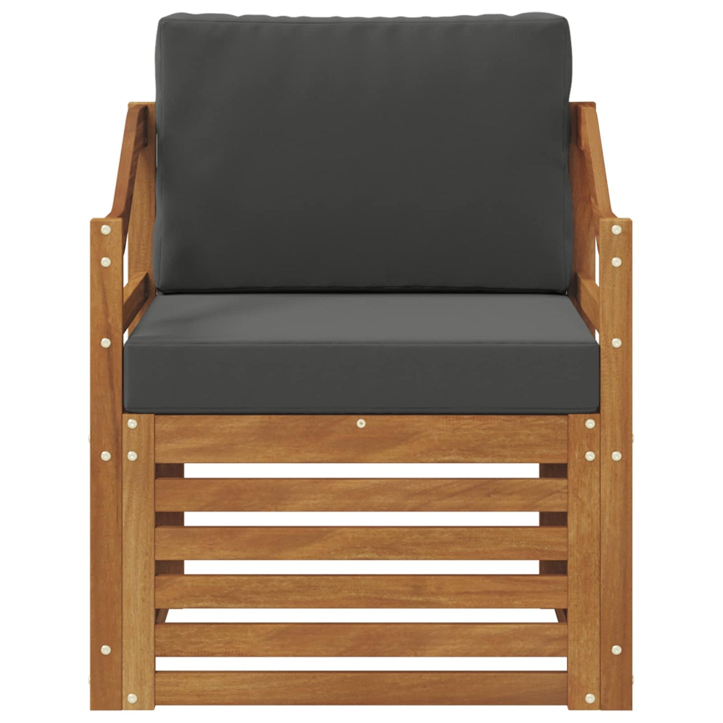 Outdoor-Sofagarnitur Massives Akazienholz und Polyester