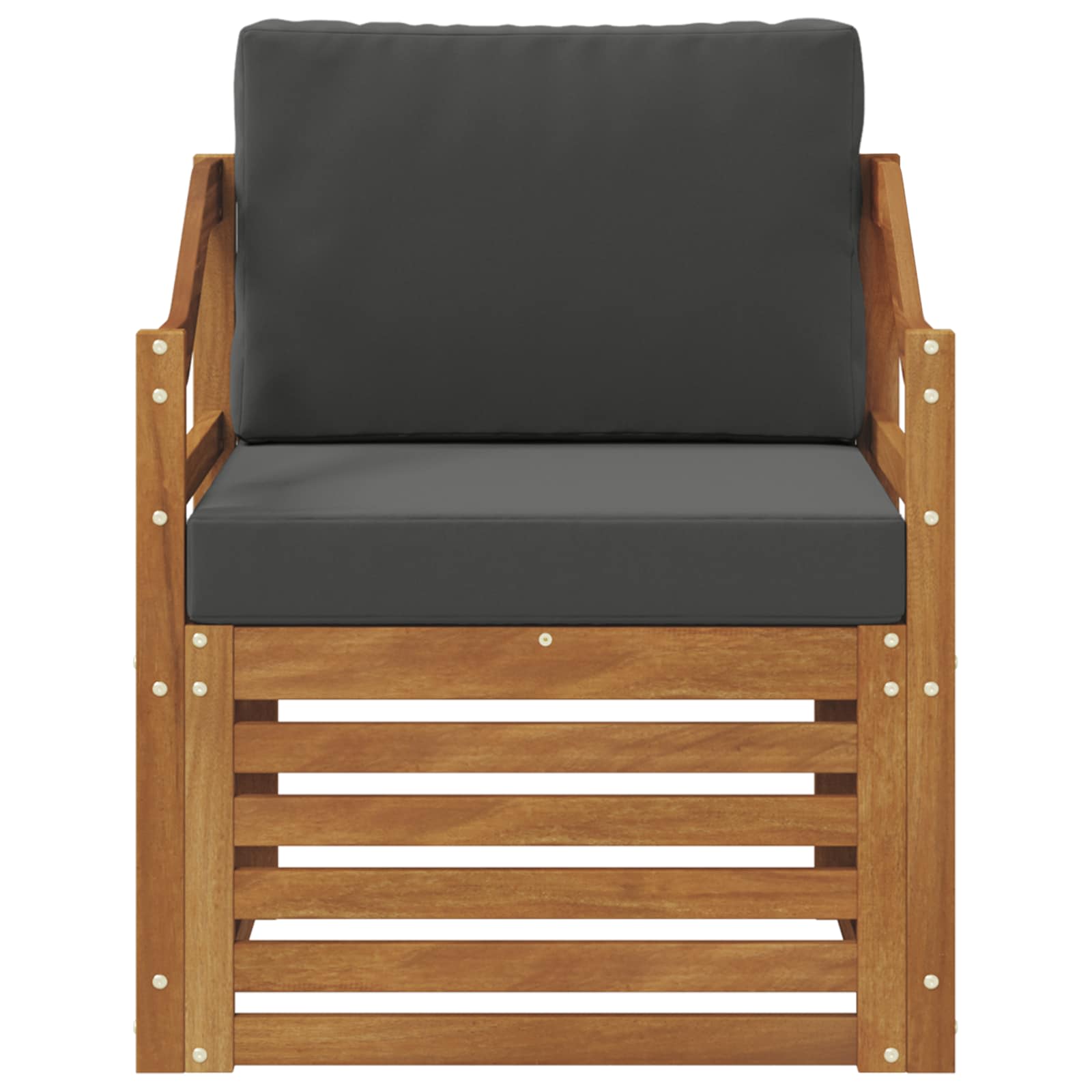 Outdoor-Sofagarnitur Massives Akazienholz und Polyester