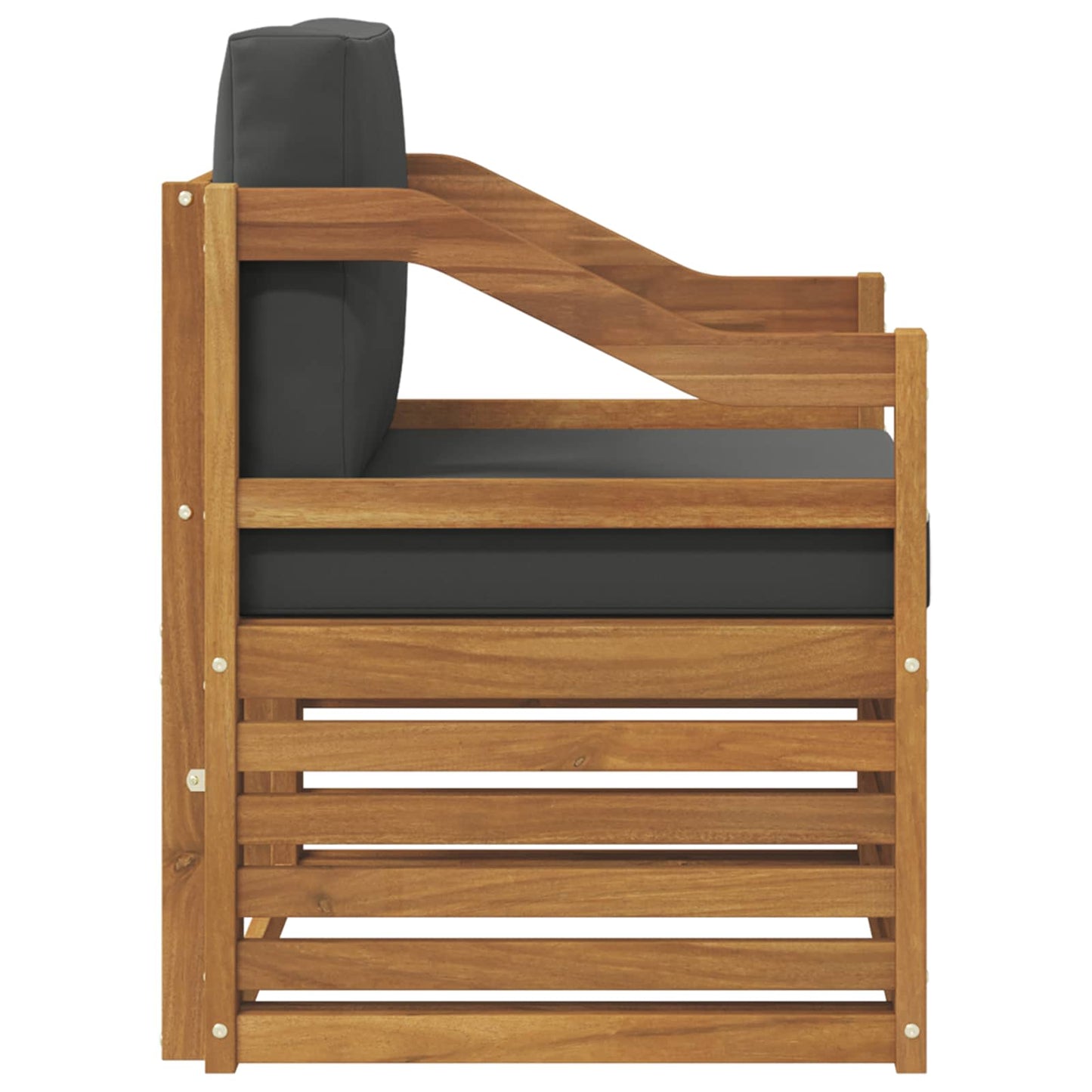 Outdoor-Sofagarnitur Massives Akazienholz und Polyester