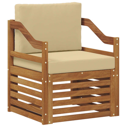 Outdoor-Sofagarnitur Massives Akazienholz und Polyester