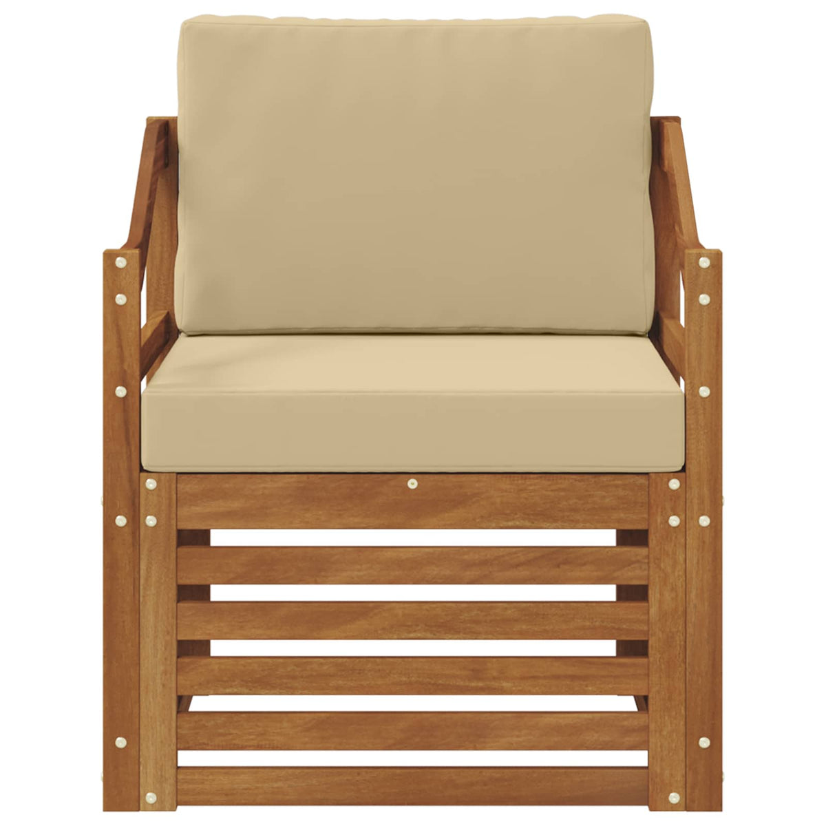 Outdoor-Sofagarnitur Massives Akazienholz und Polyester