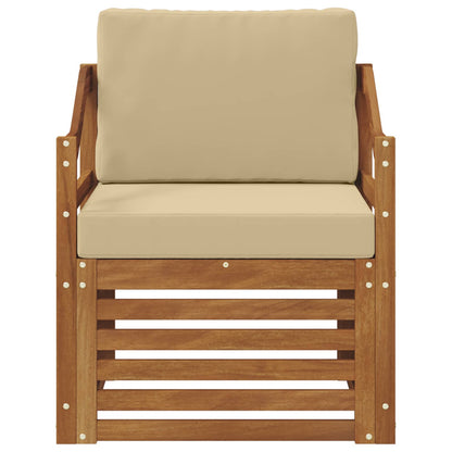 Outdoor-Sofagarnitur Massives Akazienholz und Polyester